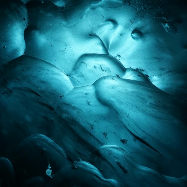 Glowing blue ice, blocking the light